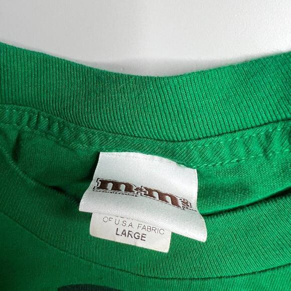 M&M’s Green Character T-Shirt Adult Large Candy Graphic Tee 100% Cotton - Picture 4 of 5